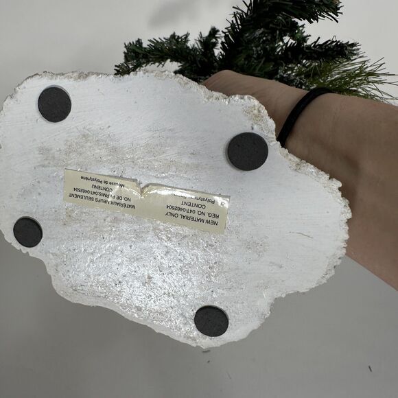 Vintage Ugly Christmas Tree Figurine Snowman Bendable Tabletop Mantel 23" Tall - Picture 13 of 13